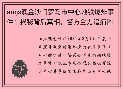 amjs澳金沙门罗马市中心地铁爆炸事件：揭秘背后真相，警方全力追捕凶手